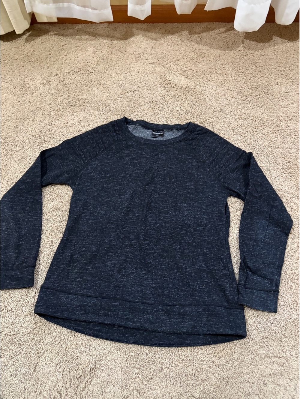 32 Degrees Heat Women’s Crew Neck Fleece Pullover Sweatshirt Shirt Black M